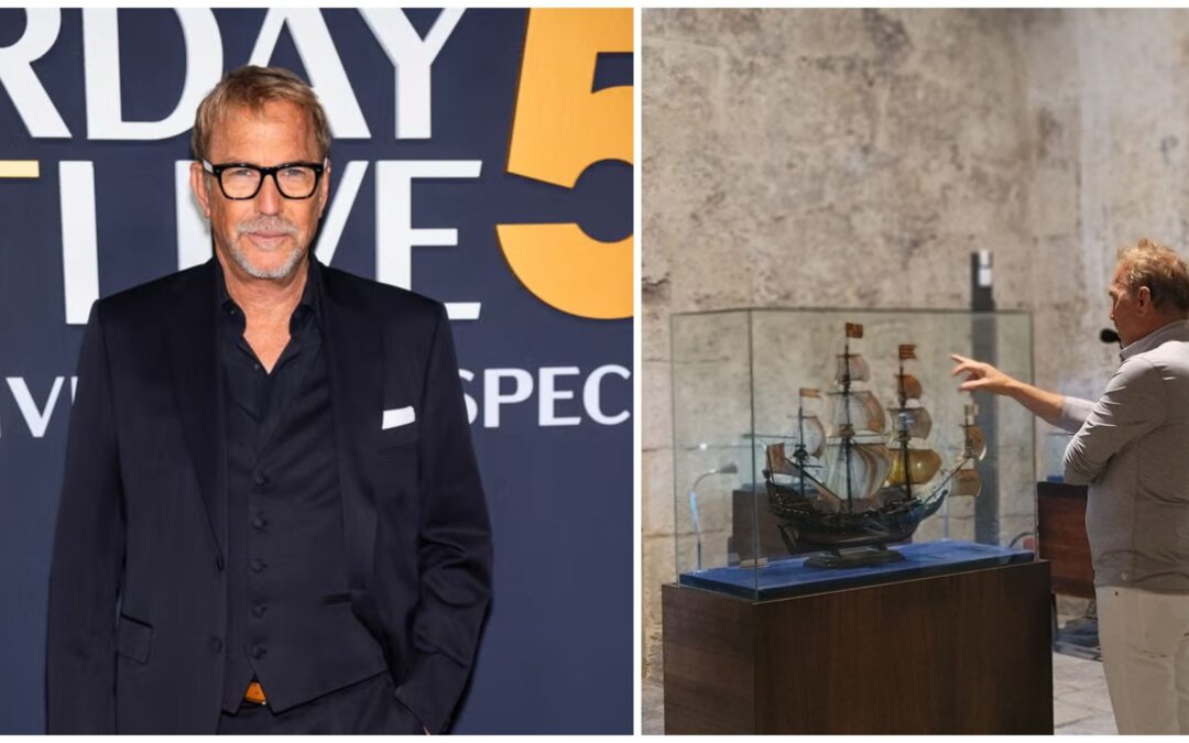 Kevin Costner visita Cuba y explora museos de La Habana Vieja