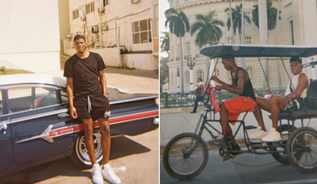 Rui Hachimura visita La Habana y juega baloncesto con niños