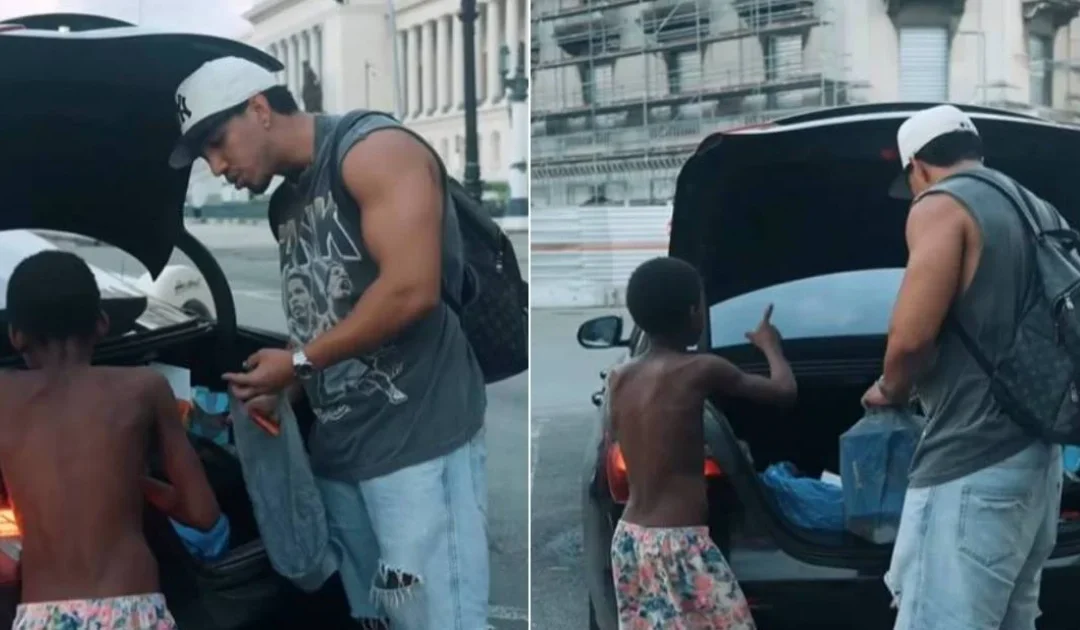 Niño cubano descalzo conmueve redes al pedir ayuda familiar